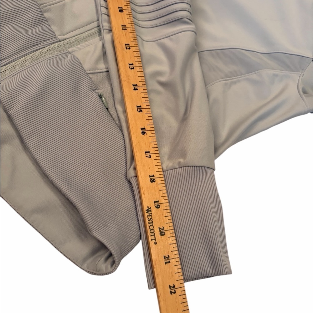 Mondetta Gray Moto Style Zip up-High Neck-2 Front hidden pockets-Size Medium - Picture 4 of 14